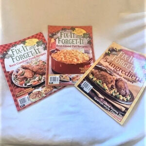 Set of 3 Fix-It and Forget It‎ Slow Cooker cookbooks